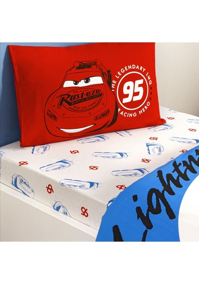 Taç Lisanslı Disney Cars Mcqueen Tek Kişilik Pamuk Nevresim Takımı 000000001000050247 Çok Renkli