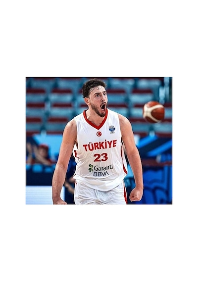 Türkiye Basketbol Milli Takımı Alperen Şengün Forması Beyaz Çok Renkli