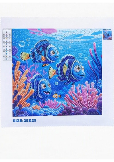 5d Elmas Taş İşleme Kiti Tablo 25x25 Cm - Diamond Painting Set - Dıy Kiti Mtx17355