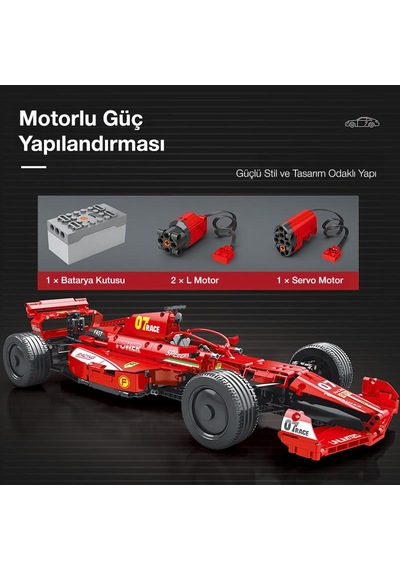 Reobrix Racing Car Dynamic Edition Ferrari F1 11007-d Brick Yapım Seti