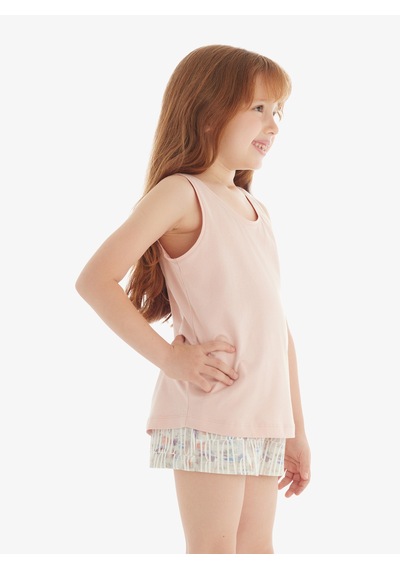 Kız Çocuk T-shirt 60570 - Pembe Pembe