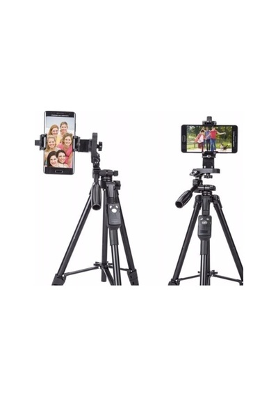 Diğer - Siyah - Kumandalı Tripod 3 Ayak Sabitleyici Video Footoğraf Çekim Tripodu 150cm Uzaktan Kumandalı 150 Cm