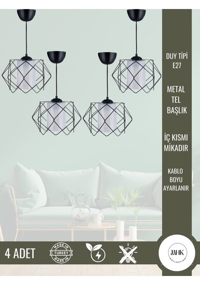 Siyah Tasarım Beyaz Mika Camlı Salon Mutfak Banyo Yatak Odası Çocuk Odası 4 Adet Avize Siyah Metal Beyaz Mika Siyah Tasarım Beyaz Mika Camlı Salon Mutfak Banyo Yatak Odası Çocuk Odası 4 Adet Avize Siyah Metal Beyaz Mika