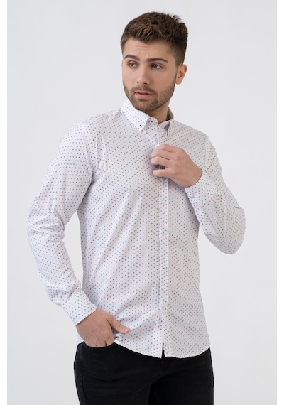 White Stone Ávila G2309 Regular Fit Pamuklu Likralı Gömlek Desenli L Çok Renkli