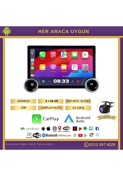 Isuzu Dmax Dual Knob 10" 2012-2014 Model 4gb + 64gb Android 13 Kablosuz Carplay Navigasyon Multimedya Sistemi Isuzu Dmax Dual Knob 10" 2012-2014 Model 4gb + 64gb Android 13 Kablosuz Carplay Navigasyon Multimedya Sistemi