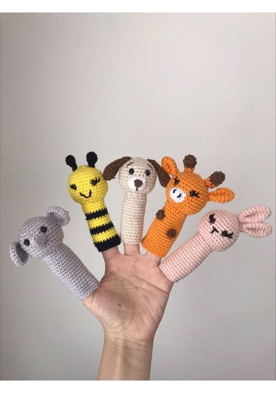 Amigurumi Hayvanlar Parmak Kukla Seti