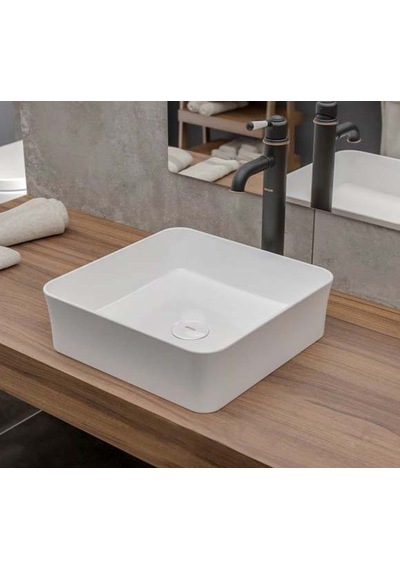 Bocchi Slim Line Kare Lavabo 38 x 38 CM 1477-001-0125 Beyaz