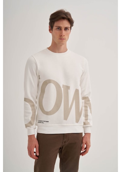 Cazador Erkek Sweatshirt Ekru 5141 25ke90000061 E90011 Ekru