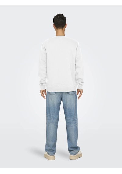 Only & Sons Onsdawson Beyaz Erkek Sweatshirt 22033193 Beyaz