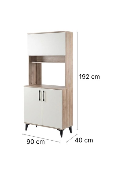 Kobos Kahve Köşesi Çok Amaçlı Mutfak Dolabı 90cm Sp02350 Bej