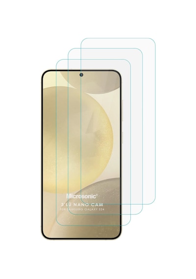 Microsonic Samsung Uyumlu Galaxy S25 Fe Screen Protector Nano Glass Cam Ekran Koruyucu 3 Lü Paket
