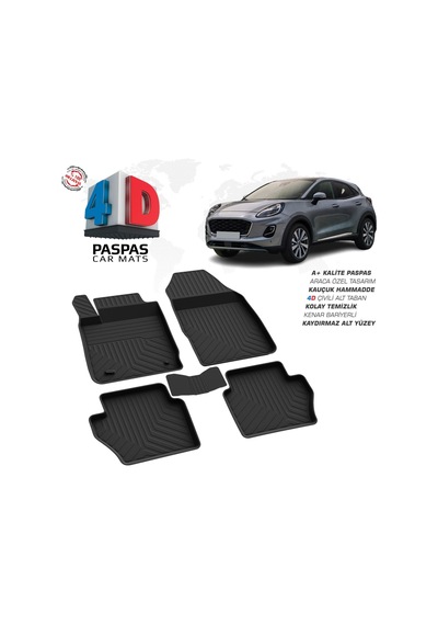 Ford Puma 4d Araca Özel Havuzlu Kauçuk Paspas 2019 Üzeri