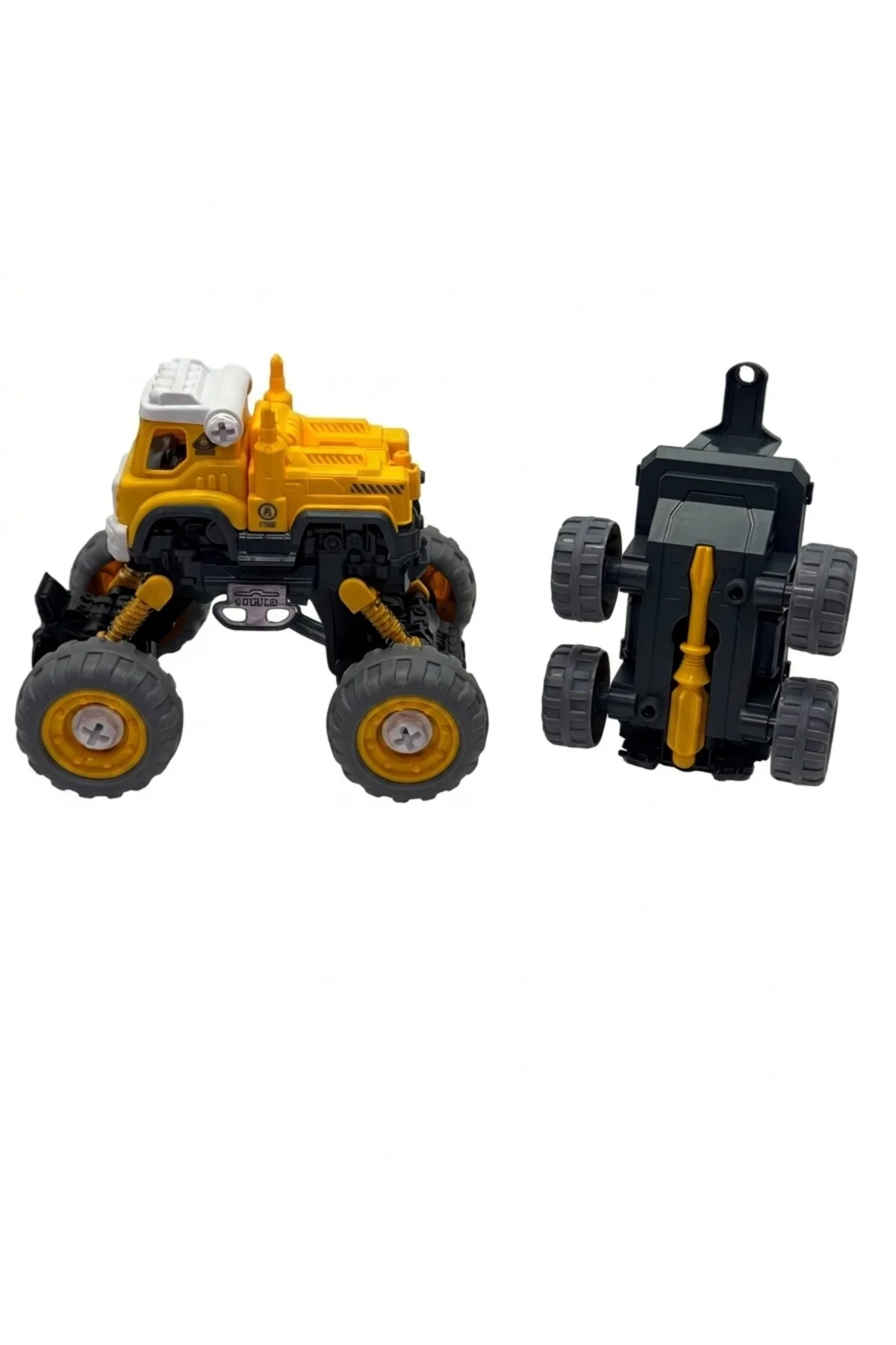 4x4 Geri Çek-bırak Beton Mikserli Kamyon Dıy Oyuncak Seti, 25+ Sök-tak Parça