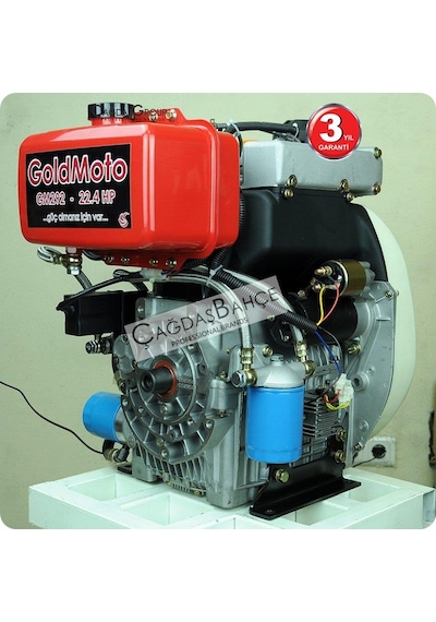Goldmoto Gm292F-G2 Dizel Motor 22.4 Hp Marşlı Konik Kısa Krank