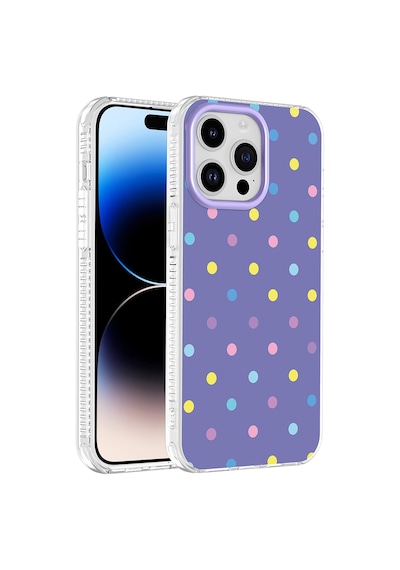 Maks Technology Apple iPhone Uyumlu 14 Pro Max Kılıf Airbag Tasarımlı Mkst Potik Sert Pc Kapak - Lila