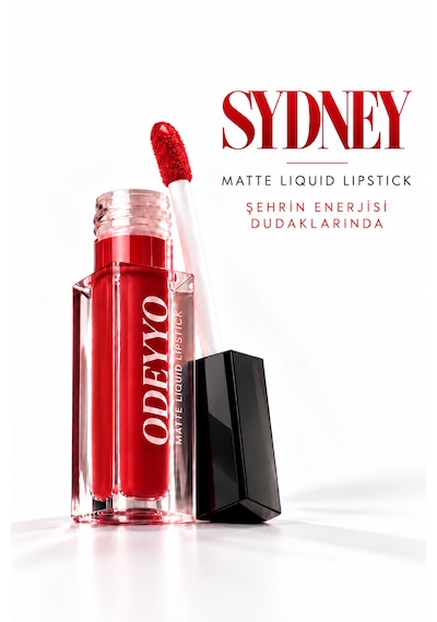 Matte Liqiud Lipstick Sydney Kırmızı, Flawless Matlık, Kalıcı Etki, Bulaşmayan Formül, Modern Mat Bitiş Red