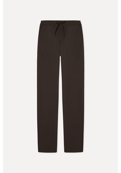 Mudo Erkek Erkek Kahverengi Beli Lastikli Straight Fit Pantolon 1271206