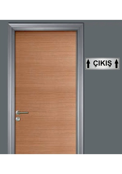 10X20 Cm Çıkış Yukarı Yazılı Metal Yönlendirme Levhası