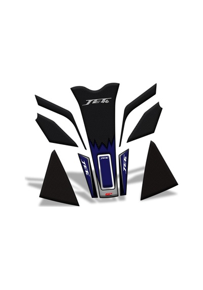GP Kompozit SYM Jet 14 2017-2023 Uyumlu Tank Pad Seti Mavi