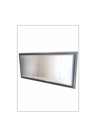 110X55Cm Ahşap Çerçeveli Yaldızlı Kahverengi Cam Boy Aynası Ahşap