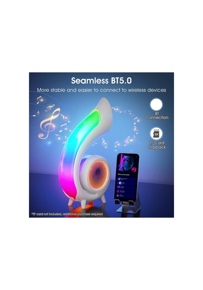 Bluetooth Hoparlör Saat Özellikli Masa Lambası 6in1 Xm-g69 Beyaz - 854516619