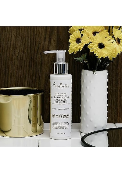 Moisture%100 Virgin Hindistan Cevizi Yağı Günlük Hidrasyon Yüz Sütü Temizleyici 4 Fl.oz