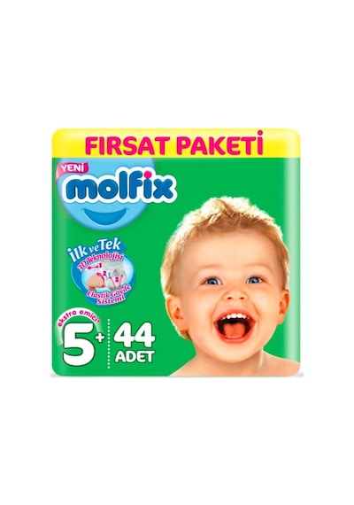 Molfix 3D Bebek Bezi 5+ Numara Junior Plus Fırsat Paketi 44 Adet
