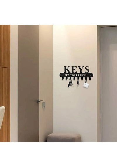 Evimizin Kalbi Anahtarlık Metal Siyah
