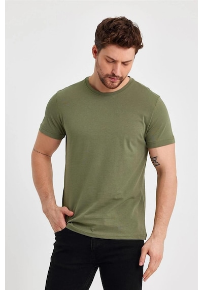 MMetalic Erkek Çok Renkli T- Shirt Regular Fit Rahat Kesim Bisikle (549330284) Haki