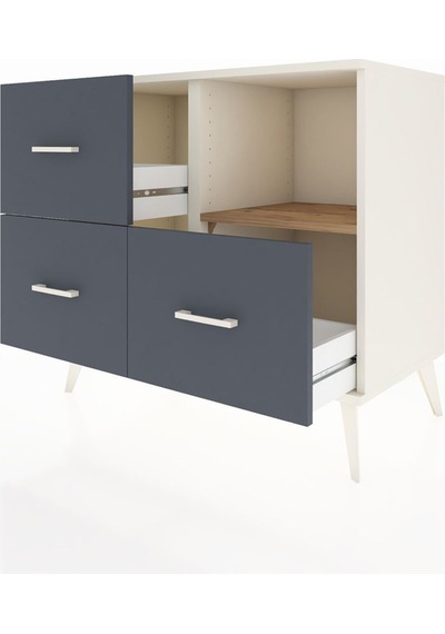 Hyperion Şifonyer Tek Raflı 3 Çekmeceli 88x44x80 Aytaşı-çam/antrasit Çam/antrasit Hyperion Şifonyer Tek Raflı 3 Çekmeceli 88x44x80 Aytaşı-çam/antrasit Çam/antrasit