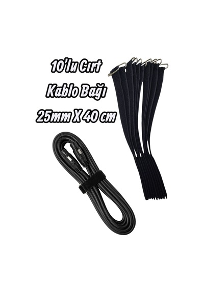 10'lu Cırt Kablo Bağı - 2.5mm 40 Cm