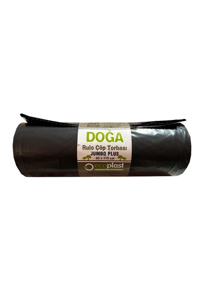 Ecoplast Jumbo Boy Siyah Çöp Torbası Poşeti 700 G 90 L 80 x 110 CM 10 x 10'lu