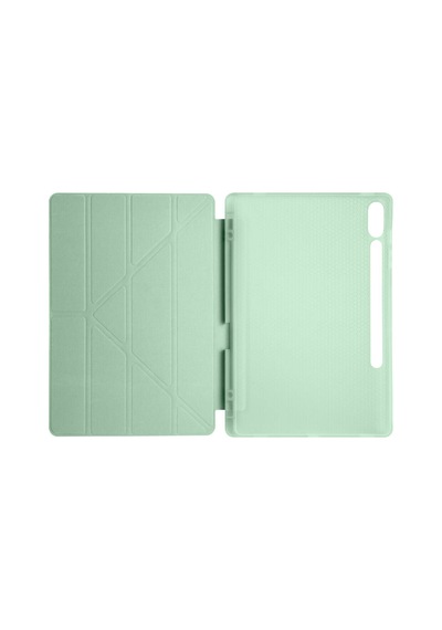 Zore Galaxy Tab S9 Plus Kılıf Uyumlu Tri Folding Kalem Bölmeli Standlı Kılıf-mor