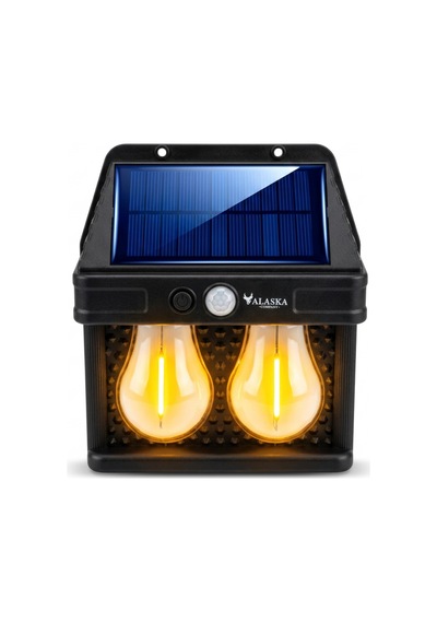 Hw 779-2 Solar Hareket Sensörlü Dış Mekan Bahçe Lambası - 2 Led Retro Filamanlı Duvar Apliği 1 Adet