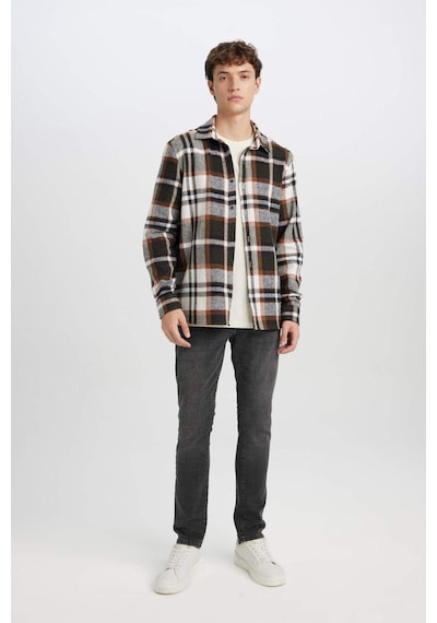 DeFacto Regular Fit Kareli Oduncu Flanel Uzun Kollu Gömlek S9275AZ24AUKH406 DeFacto Regular Fit Kareli Oduncu Flanel Uzun Kollu Gömlek S9275AZ24AUKH406