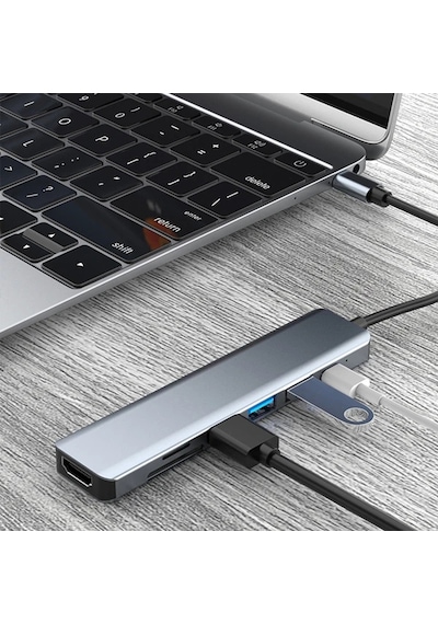 Ally 7in1 Usb 3.1 Hdmı 4k 30hz 2k 1080p Type-c Hub Adaptör Dönüştürücü- 5775