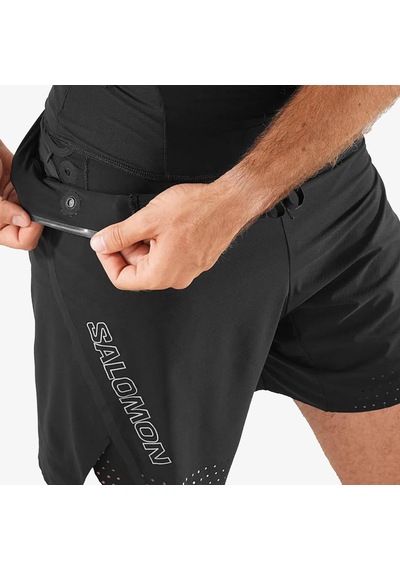 Salomon S/lab Speed 2ın1 Erkek Siyah Koşu Şortu Lc2026600 Siyah