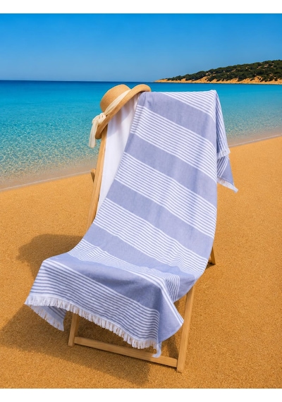 %100 Pamuk 90x160 Cm Unisex Plaj Havlusu Baveno Desen005