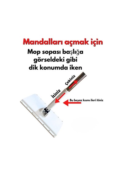Döner Başlıklı Mini Temizlik Paspası, Hijyenik Temassız Kullanım,ıslak Mendil Uyumlu,tüm Bezler Beyaz