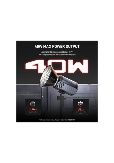 Q40c 40w App Kontrollü Rgb Taşınabilir Cob Video Işığı - Ls-199pl