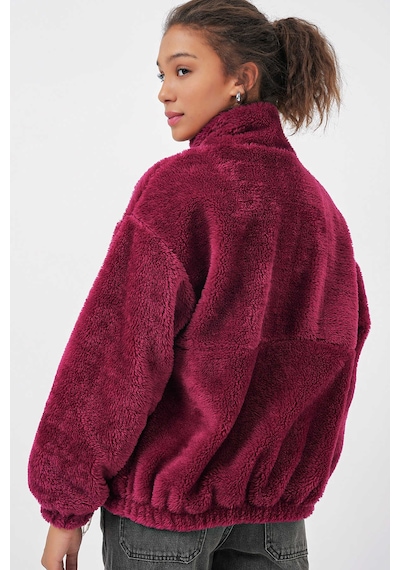 Bigdart Gabria Fermuarlı Peluş Mont Bordo