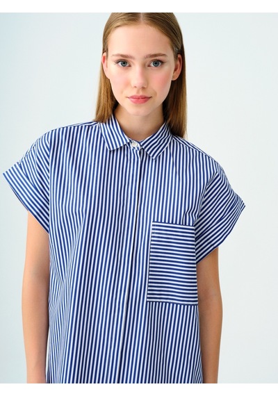 Oversize Fit Kadın Elbise Mavi