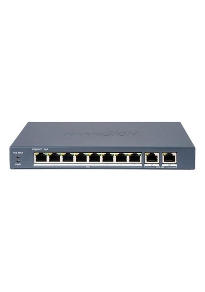 Hıkvısıon Ds-3e0310p-e/m 10/100 8 Port Poe 2 Port Gıgabıt Uplınk Fast Ethernet Swıtch