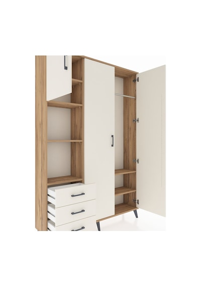 Arges Dolap 6 Raflı 3 Çekmeceli Tek Askılı 132x30x195 Çam-aytaşı/aytaşı Aytası/aytası Arges Dolap 6 Raflı 3 Çekmeceli Tek Askılı 132x30x195 Çam-aytaşı/aytaşı Aytası/aytası