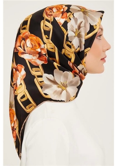 Armine Twill İpek Eşarp 23ka9034 02 Turuncu