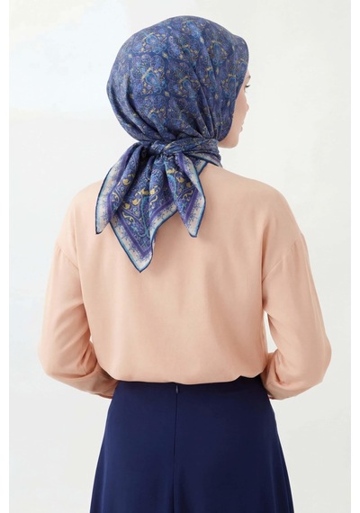 Silk Home Soft Eşarp Rûmi Lacivert 90x90 Çok Renkli