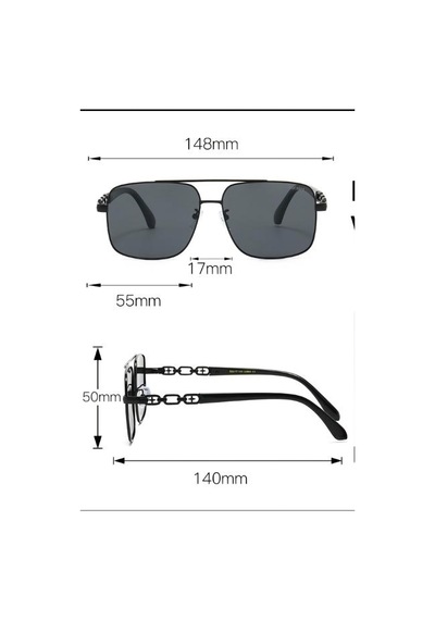 Kadın Polarize Korumalı Metal Çerçeveli Güneş Gözlüğü Esp039 Siyah - Yeşil - 713558714 Siyah