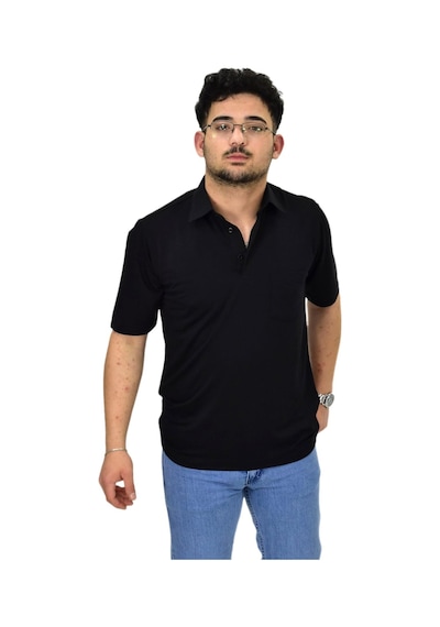 Raymons Erkek Büyük Beden Gömlek Yaka Tişört T6065 Bgl-st04540 Siyah