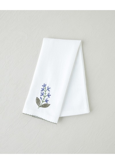 Petalia Pamuk Polyester Nakışlı Kurulama Bezi 30x50 Cm Mavi