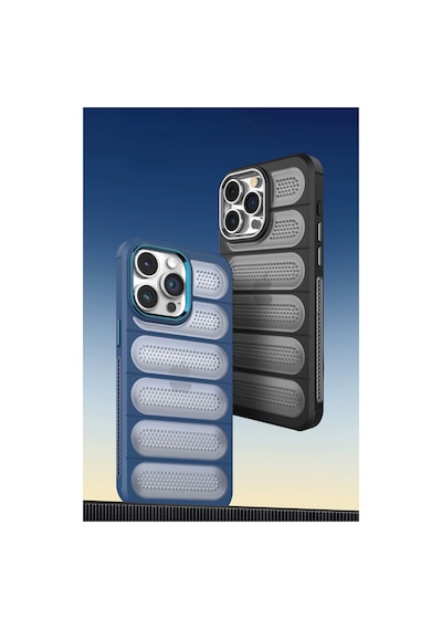 iPhone Uyumlu 15 Pro Kılıf Airmax Silikon Kapak - Lacivert Renk